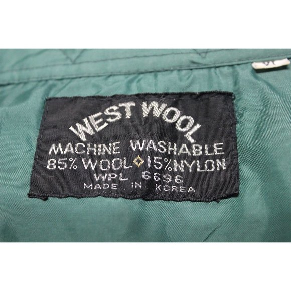 West Wool men's vintage plaid wool short sleeve button front shirt XL - Picture 7 of 13